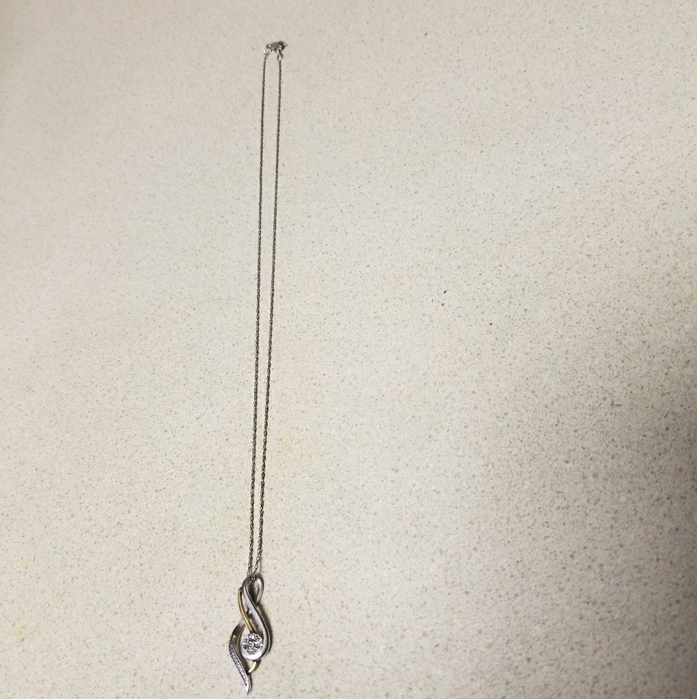 KAY JEWELERS 10K gold diamond 925 sterling silver necklace